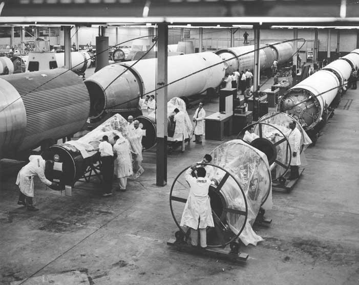 Photo of jupiter-redstone assembly line